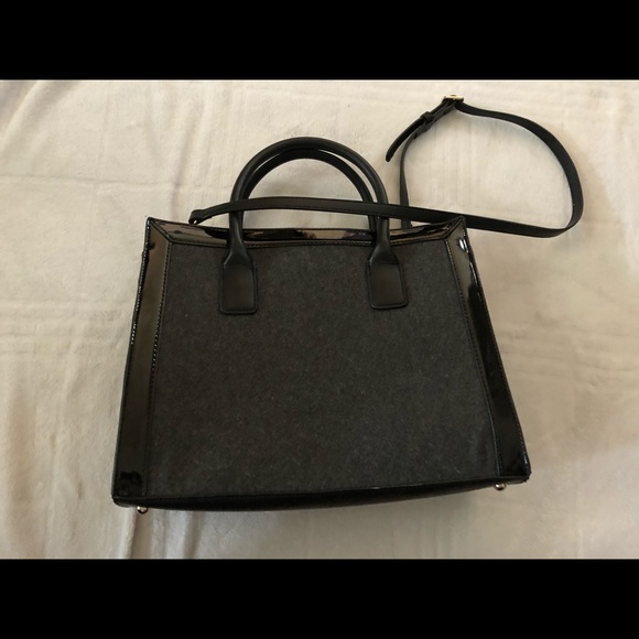 Nine West Black Leather and Gray Fabric Bag - Picture 6 of 6